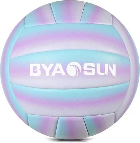 Miniatura 8 de Soft Official Volleyball for Indoor Outdoor Beach, Size 5 Training Volleyball for Beginner Teenager Adult Rosa/Azul/Pureple