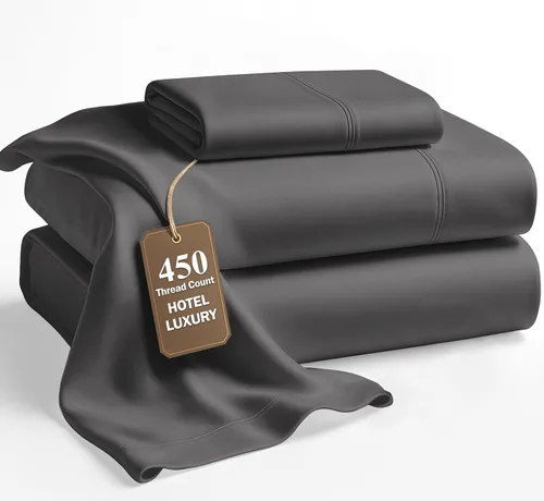 Miniatura 15 de LANE LINEN - Sábanas tamaño Split King para cama ajustable, 450 hilos, 100% algodón, 2 sábanas bajeras individuales XL, con bolsillo profundo, 05