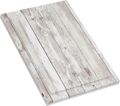 Miniatura 704 de Placa Decorativa de Pared de Granja Rústica con Cuerno de Madera para Puerta de Granero 1 Banda Duplex Cubiertas de Toma Eléctrica Soltera