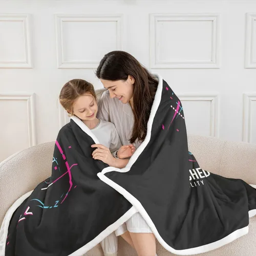 Miniatura 2 de Erosebridal Manta de cama para niños con estampado de consola de videojuegos moderna, manta de felpa suave con botones de acción rosa y azul, manta