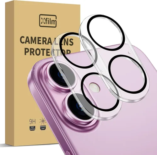 Miniatura 9 de Protector de lente de cámara compatible con iPhone 15 y 15 Plus, cubierta de cámara de vidrio templado de dureza 9H, Ultra HD, antiarañazos, fácil