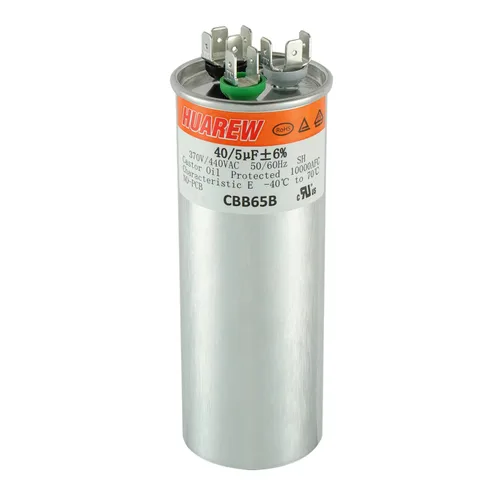 40/5 uF 40+5 MFD ±6% 370V/440V CBB65B Condensador de CA de Doble Funcionamiento Redondo de Reemplazo 40 5 uF MFD 370 440 Voltios VCA para Arranque