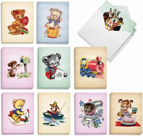 Miniatura 19 de The Best Card Company Juego de 20 tarjetas de cumpleaños surtidas de 4 x 5.12 pulgadas con sobres para hombres, mujeres y niños (diseños de 10 x 2)