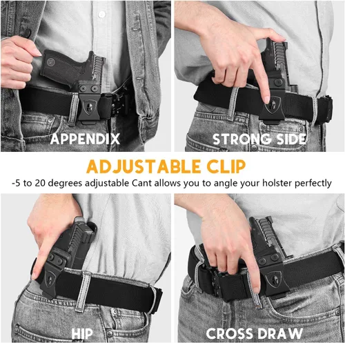 Miniatura 7 de WARRIORLAND IWB Funda Kydex con corte de garra y óptica, ajuste seleccionado para S&W Bodyguard 2.0, Hellcat Pro, Glock 17/19 Gen 3-5 y 19X / 43X