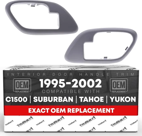 Bisel para manija interior de la puerta del conductor y del pasajero, compatible con Chevrolet GMC C1500 y K1500 Suburban, C2500 y K2500 Suburban,