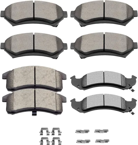 Miniatura 21 de SCITOO D1107 D1456 Juegos de pastillas de freno cerámicas delanteras y semimetálicas traseras compatibles con AUDI A3 09-13, AUDI A3 QUATTRO 09-10