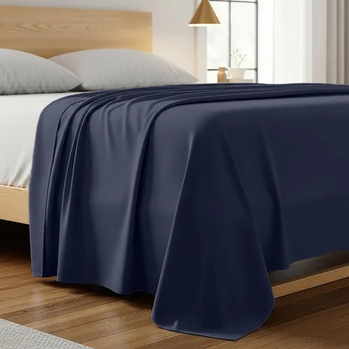 Miniatura 18 de Mellanni Sábana plana tamaño California King – Ropa de cama de la Colección Icónica – Lujo de hotel, extra suave, refrescante, resistente a las 1455