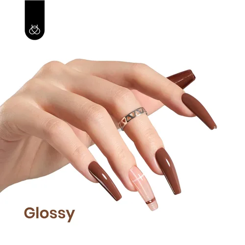 Miniatura 3 de Beetles - Esmalte de uñas de gel marrón de 0.5 onzas fluidas (15ml), esmalte de uñas de gel para remojar con lámpara LED UV, esmalte de uñas en gel