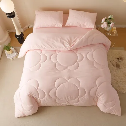 Miniatura 3 de Cottonight - Juego de edredón con girasoles rosas, juego de ropa de cama floral rosado para mujeres y niñas, estilo bohemio y granja chic, manta