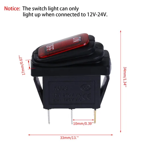 Miniatura 6 de KAMIER Interruptor de reinicio de encendido y apagado de repuesto para Razor MX350 MX400 SX350 Dirt Bike RSF650 E300 E200 E100 Pocket Mod Scooter