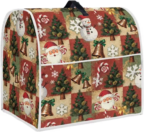 Cubierta de batidora de pie de Navidad de 4.5 a 5 cuartos de galón, cubierta de mezclador retro, lavable, antimanchas, para cocina, piezas y