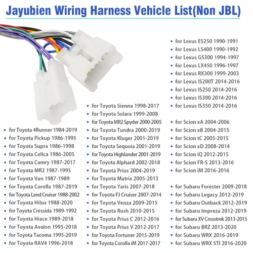 Miniatura 2 de Arnés de cableado ISO Compatible con Toyota Subaru Lexus Scion Adaptador Conector Enchufe de Cable de Radio Estéreo de Coche