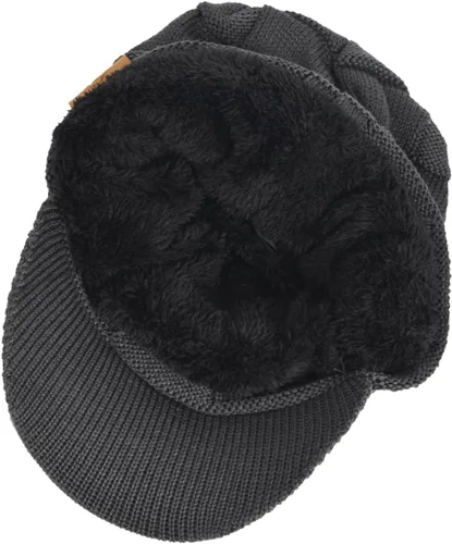 Miniatura 4 de Gorro de punto para hombre con visera Skullcap Cadet Newsboy Cap Ski Winter Hat