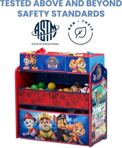 Miniatura 5 de Delta Children Design & Store - Organizador de almacenamiento de juguetes de 6 compartimentos, Nick Jr. PAW Patrol Cachorros de rescate de la Patrul