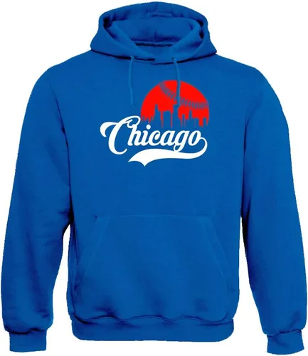 Miniatura 31 de Xtreme Apparrel Cityscape Skyline - Sudadera con capucha para hombre para fanáticos del béisbol