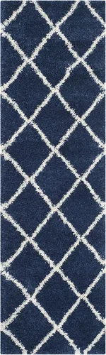 Miniatura 114 de SAFAVIEH - Alfombra de la colección Hudson Shag, diseño de enrejado moderno, no desprende pelusa y fácil de cuidar, 2 pulgadas de grosor, ideal