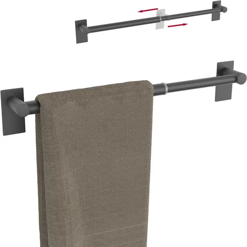 Miniatura 13 de HOMOTEK - Toallero ajustable, económico, toallero de baño de 12 a 22 pulgadas, toallero individual de 12 a 22 pulgadas, toallero de montaje