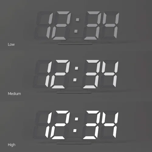 Miniatura 4 de mooas Reloj LED 3D Pure Slim M, reloj digital LED multifunción (calendario, alarma, temperatura)