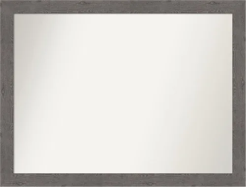 Miniatura 298 de Amanti Art Espejo de baño gris para sobre el fregadero, 31 x 48 pulgadas, espejo de tocador rectangular estrecho de color gris, marco de madera