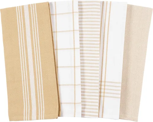 Miniatura 2 de KAF Home Soho - Juego de 10 toallas de cocina Toallas de té de 18 x 28 pulgadas Juego mixto suave y absorbente de toallas planas (beige)