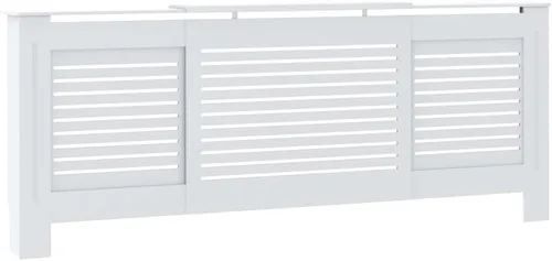 Miniatura 29 de vidaXL Cubierta del radiador, gabinete de cubierta de calentador de diseño de listones con estante de almacenamiento superior, ocultar tubos Marrón