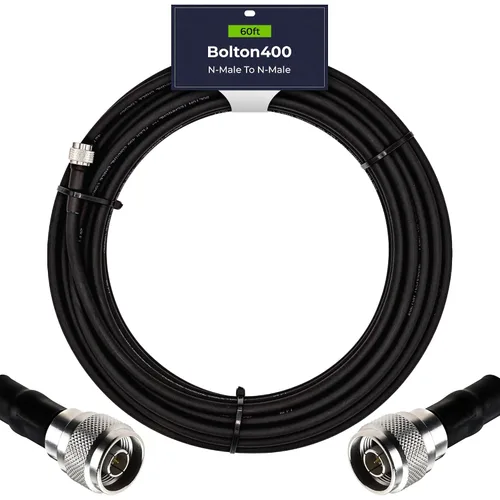 Miniatura 13 de Cable Bolton400 (BT512457) - Cable coaxial equivalente LMR®400 de 2 pies - Cable coaxial de pérdida ultra baja de alta resistencia de 50 ohmios - N