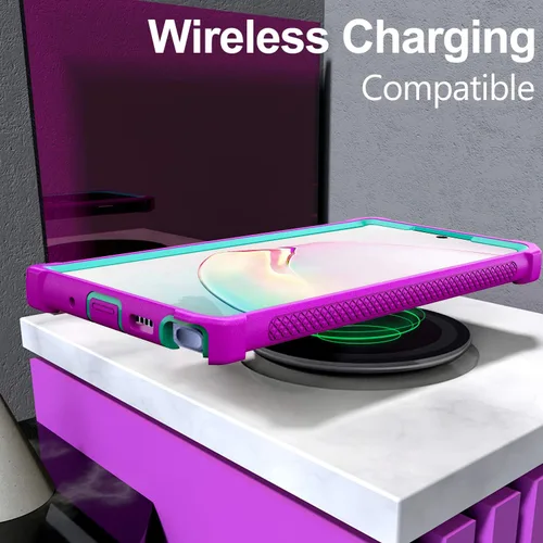 Miniatura 5 de Funda KSELF para Samsung Galaxy Note 10 Plus con protector de pantalla, funda protectora de cuerpo completo híbrida de doble capa a prueba de golpes