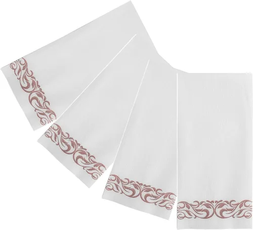 Miniatura 7 de FOCUSLINE 100 servilletas de baño de tacto de lino, toallas desechables para huéspedes suaves y absorbentes, toallas de mano de papel similar a