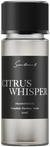 Scentiment Aceite difusor de cítricos – Aroma de hotel prémium con notas de pomelo, gota de rocío y ámbar cálido aroma para el hogar, difusor de