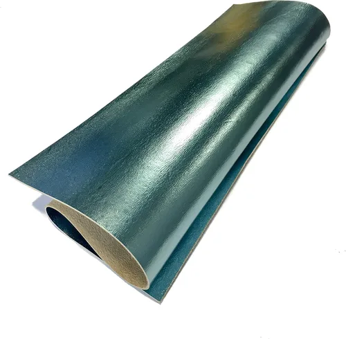 Miniatura 23 de Piel de cordero metálica azul claro real: material de cuero genuino brillante para costura, manualidades y fabricación de joyas