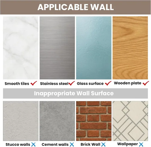 Miniatura 4 de Estantes de especias acrílicos para montaje en pared, paquete de 2 estantes transparentes para especias para puerta de gabinete con nano cinta