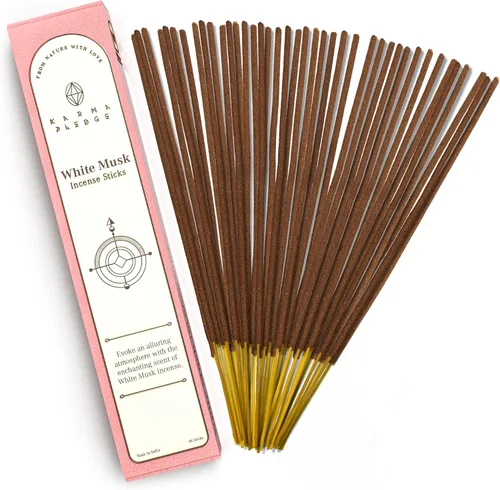 Miniatura 26 de Bakhoor - Varitas de incienso orgánicas sumergidas a mano, 100 varillas con hierbas naturales e ingredientes aromáticos, tiempo de combustión de 45
