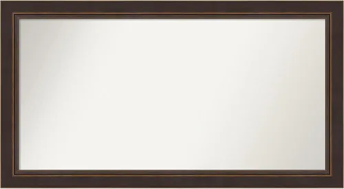 Miniatura 125 de Amanti Art Espejo de baño de bronce para sobre el fregadero, 24 x 24 pulgadas, espejo cuadrado de bronce Lara para tocador, marco de madera