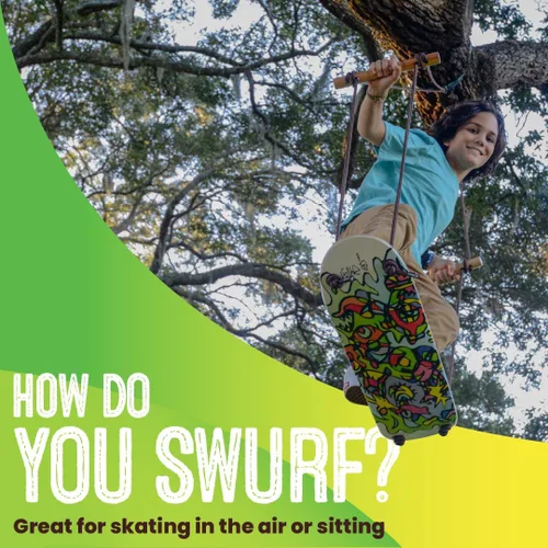 Miniatura 4 de Swurfer TreeSkate - Columpio de árbol para patineta, columpio de surf para exteriores, equipo de juego para niños y adultos, soporta hasta 200 Verde