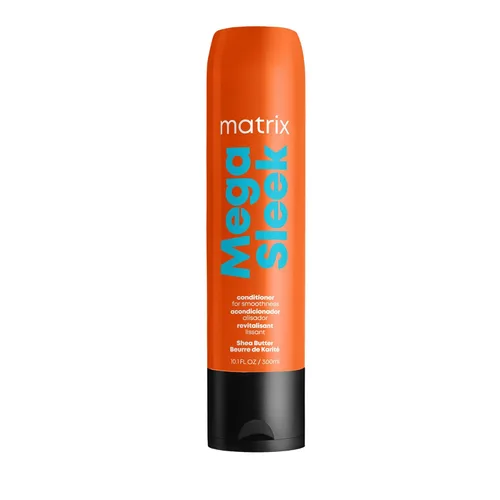 Matrix Acondicionador Mega Sleek - Suaviza y desenreda, para cabello seco, dañado y encrespado, acondicionador profesional de salón, con manteca de