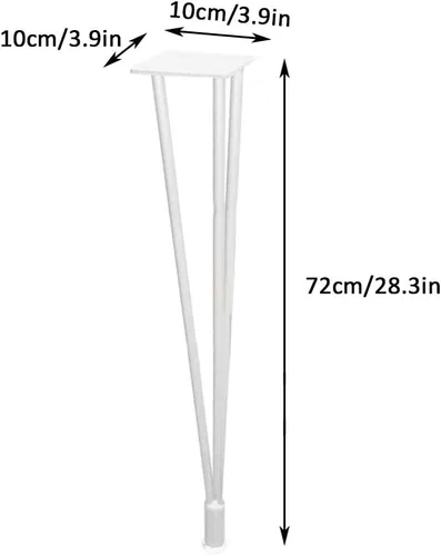 Miniatura 9 de Patas ajustables de metal para muebles, patas de mesa de centro, 3 varillas, ajustables de 0 a 0.394 in, para escritorio, mesa de comedor, mesa