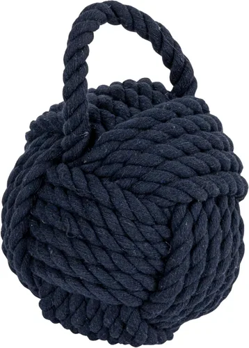 Tope de puerta de algodón con nudo de cuerda azul Azul marino