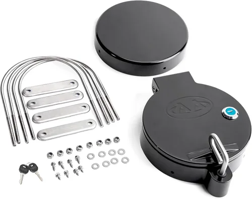 Kit de transportador de conductos universal AA Products compatible con tubos de PVC de 8 pulgadas, no se requiere perforación, negro