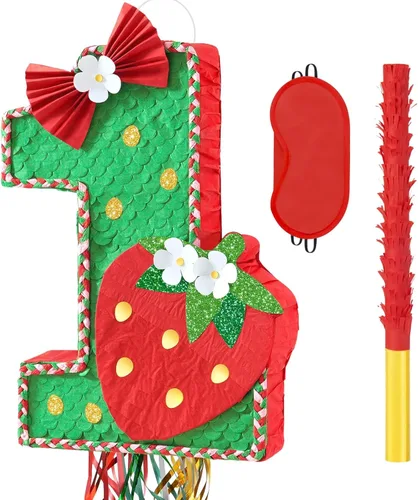 Miniatura 96 de WERNNSAI - Piñata de sirena plegable, piñata de cumpleaños con flecos que incluye cuerda para jalar, venda y bate. Decoraciones