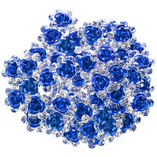 Miniatura 12 de 40 horquillas para el cabello con diamantes de imitación en forma de U, accesorios para el cabello de cristal para novia, boda, fiesta, niña, dulce