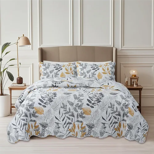 Miniatura 38 de Marina Decoration Juego de colcha de verano de 2 piezas con estampado de Pinsonic en relieve, ultra suave, con 1 funda acolchada, patrón de mandala