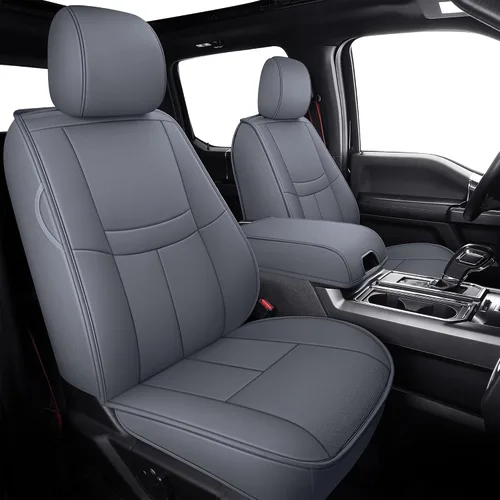 Miniatura 6 de TOMIC Juego completo de fundas de asiento de coche con funda de cojín automotriz de cuero impermeable para camioneta Fit para Ford F150 Carhartt
