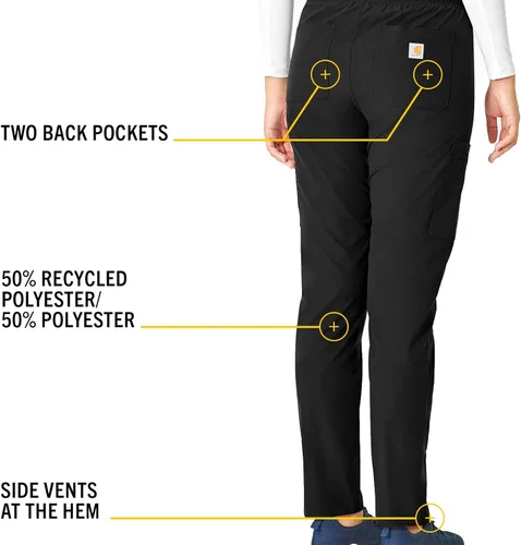 Miniatura 4 de Carhartt Force Essentials Pantalón de pierna recta para mujer 9 bolsillos