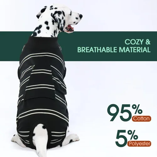 Miniatura 4 de Kuoser - Traje de recuperación para cirugía de perro, traje de recuperación suave y transpirable para perros, para esterilización femenina