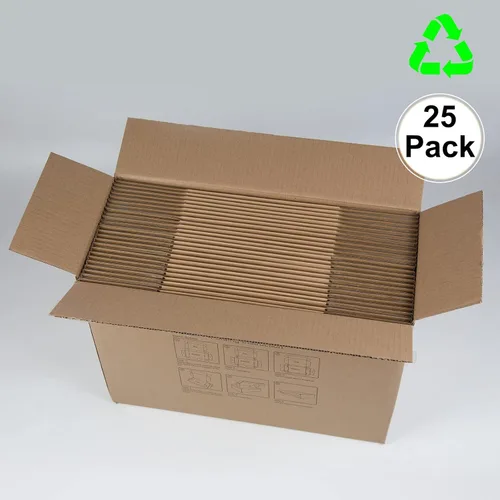 Miniatura 6 de Paquete de 25 cajas de envío de 8x8x4 pulgadas, cajas de cartón corrugado marrones para pequeñas empresas