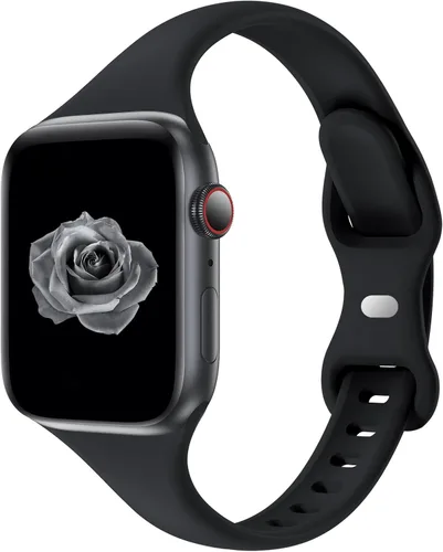 Acrbiutu - Correas compatibles con Apple Watch de 38, 40, 41, 42, 44, 45, 46 y 49 mm, delgada, de silicona, para iWatch serie Ultra, 10, 9, 8, 7, 6,