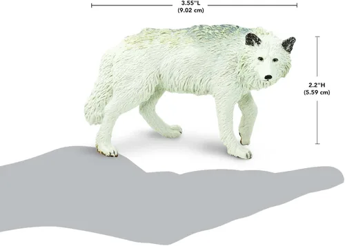 Miniatura 3 de Safari Ltd. Figura de lobo blanco, realista, pintada a mano de 3.6 pulgadas, juguete educativo para niños, niñas y niños a partir de 3 años
