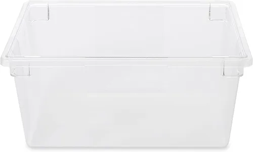 Miniatura 2 de Rubbermaid Commercial Products Caja de almacenamiento de alimentos de policarbonato/contenedor, 16.5 galones, transparente