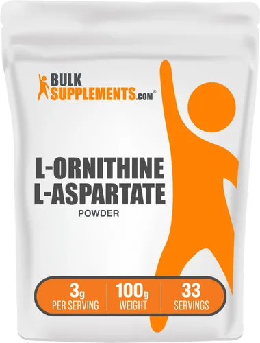 Miniatura 10 de BulkSupplements. com L-ornitina L-aspartato en polvo – Suplemento de ornitina, suplemento de aminoácidos – Sin gluten, 0.11 oz por porción, 17.64 oz