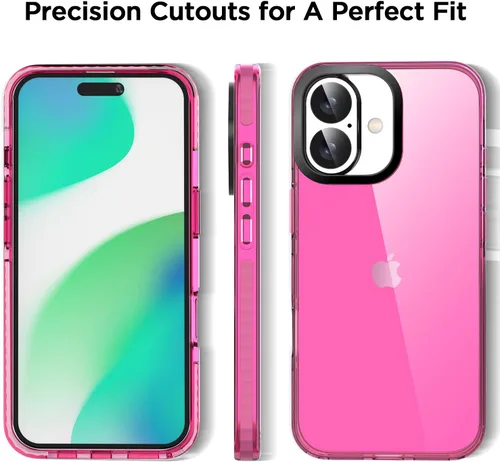 Miniatura 301 de AICase Funda protectora para iPhone 16 compatible con iPhone 16, delgada, ligera, transparente [no amarillenta] Diseño vibrante